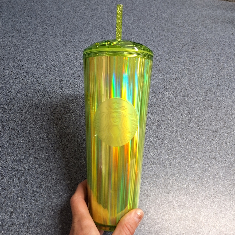 Starbucks Lime Kaleidoscope Domed Lid Venti Tumbler 24oz, #011143261, 2023 NWT